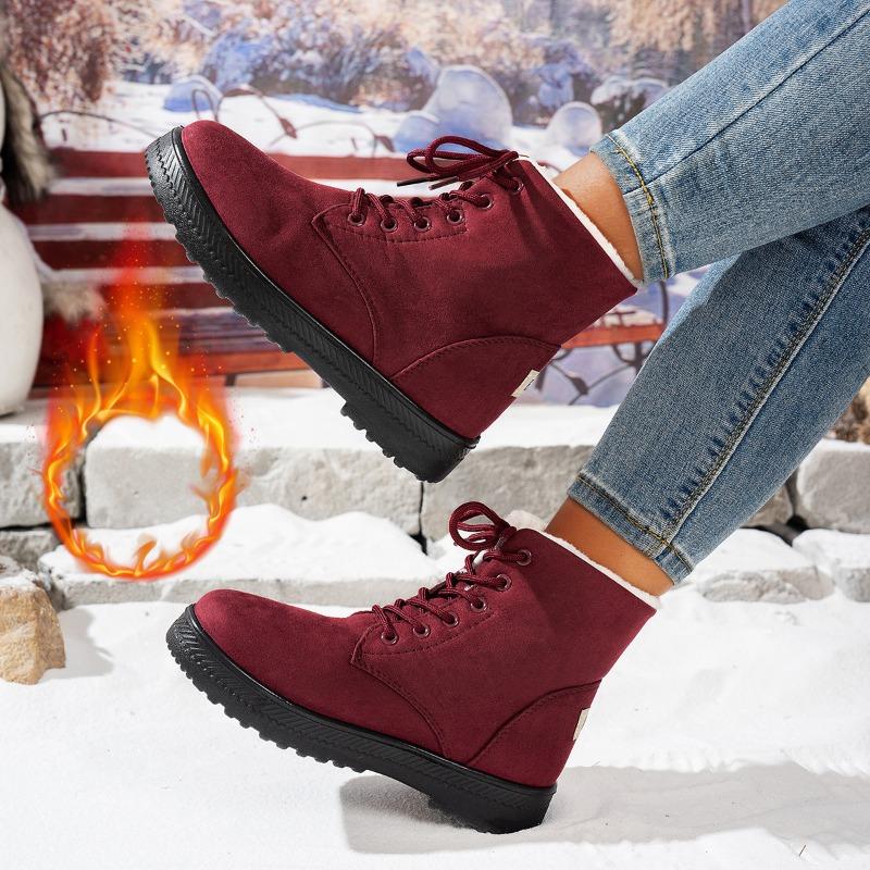 Women's Snow Boots Outdoor Lightweight Non-slip Lace-up Thickened Warm Women's Cotton Boots European Size 45