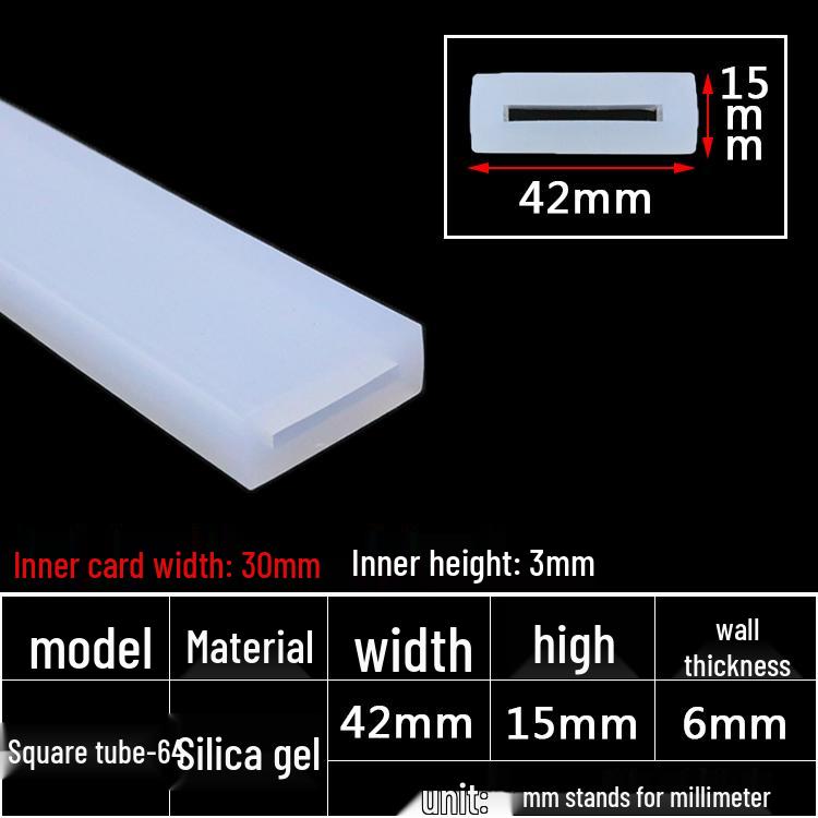 High-Temperature Resistant Silicone Square Tubing: Durable, Customizable, Aging-Resistant Rubber Sheath and Hollow Sealing Strip.