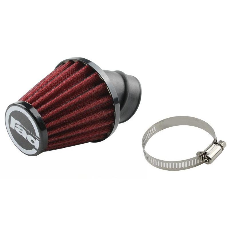 High Flow Motorcycle Air Filter - RAD Mushroom Head Element 28-48mm Clip-On 45° Bend Intake Filter Air Filters 7