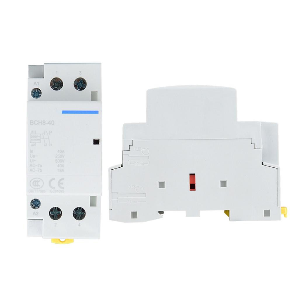 2P 40A Low Power Consumption Household DIN Rail AC Contactor 2NO 5060HZ 220V230V