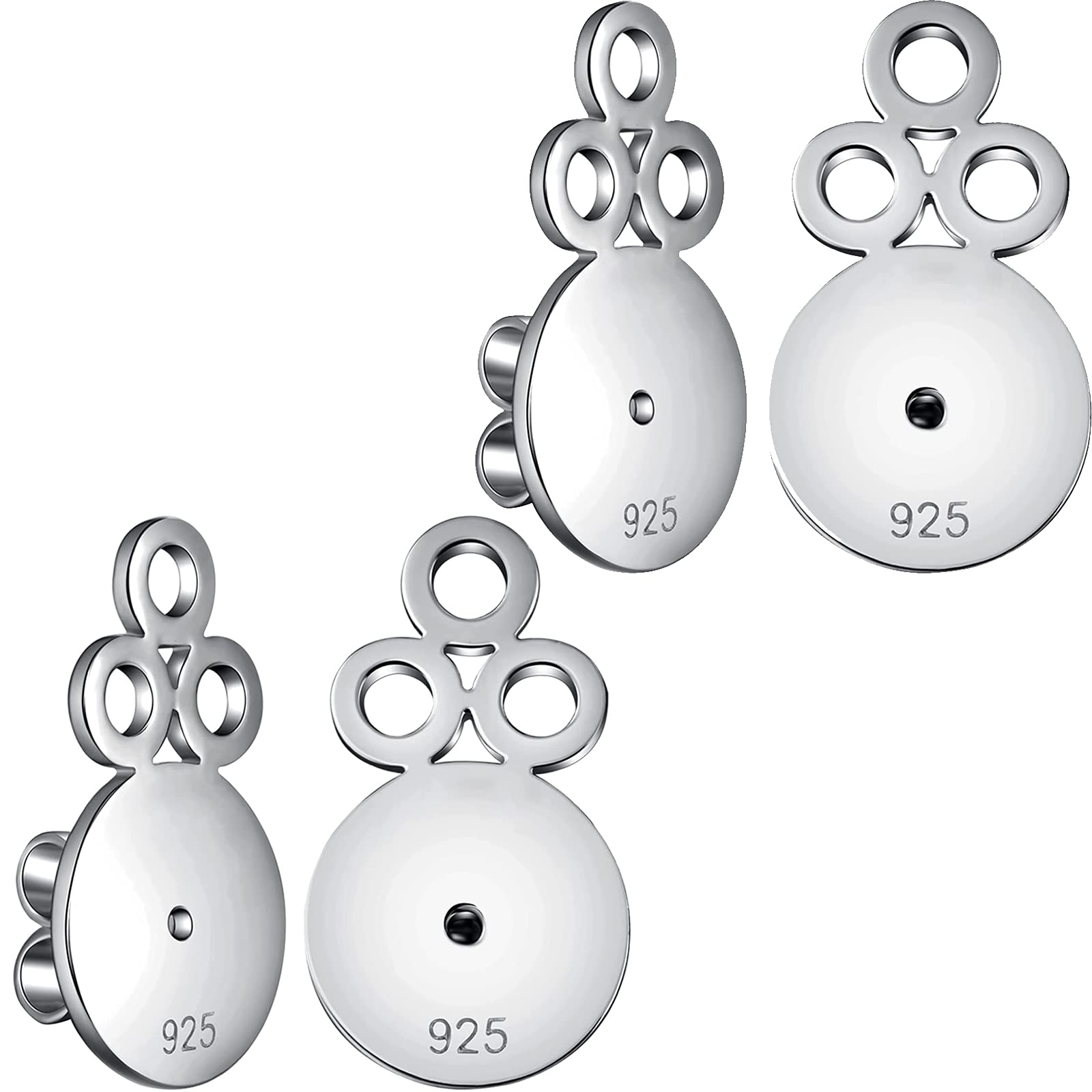 

Серьги Catch Silver 925 Platinum Plated 18K No Falling 2 пары Gin (Набор 4) (Д 4)