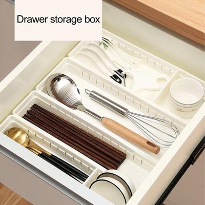 Multipurpose     Compartment Storage Box  Space-saving Dividing Grid Cutlery Storage Box Desktop Accessories