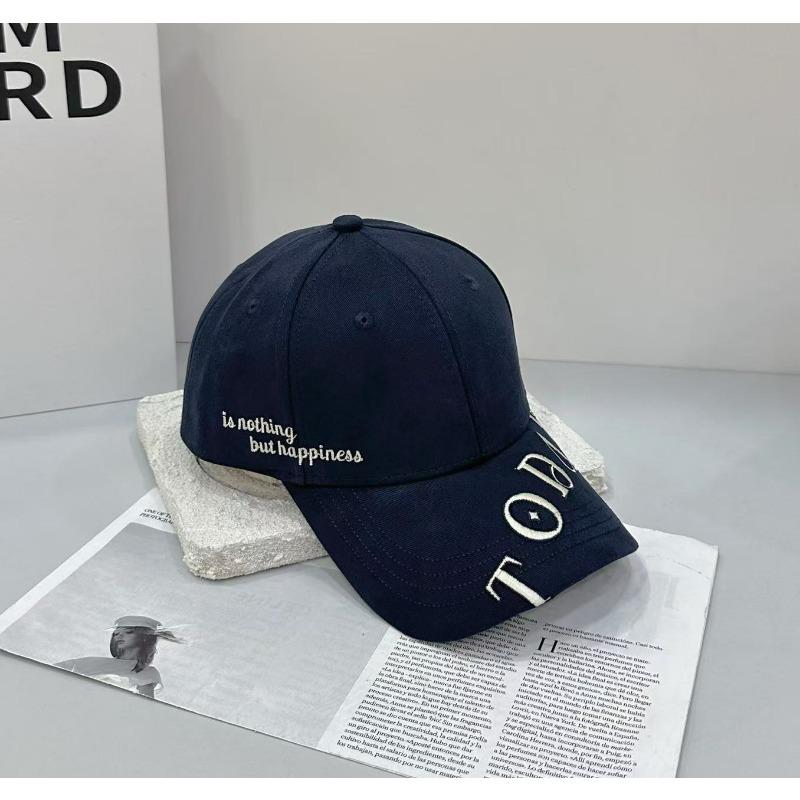 Stunning summer sunshade essential hat women's three-dimensional English letter embroidered baseball cap wind round face cap
