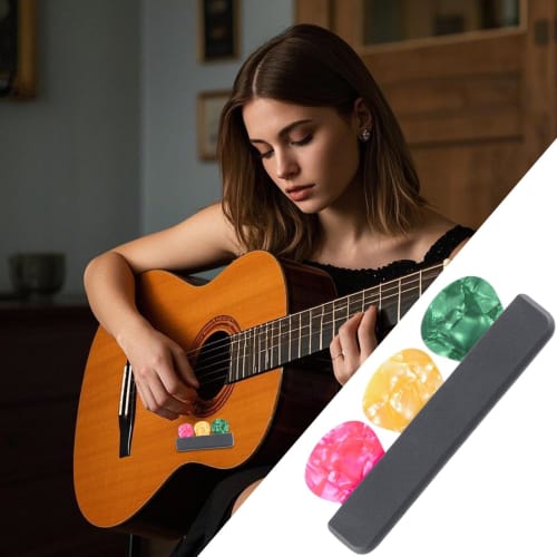 Fogukier Guitar Pick Holder Plectrum Case | Pick Storage Container, Easy to Apply, for Acoustic Electric Guitar, Bass, and Ukulele, Single Attribute,