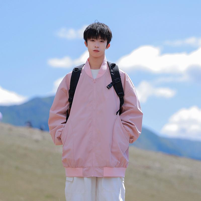 

Осенняя модная универсальная трендовая куртка 3XL розовый