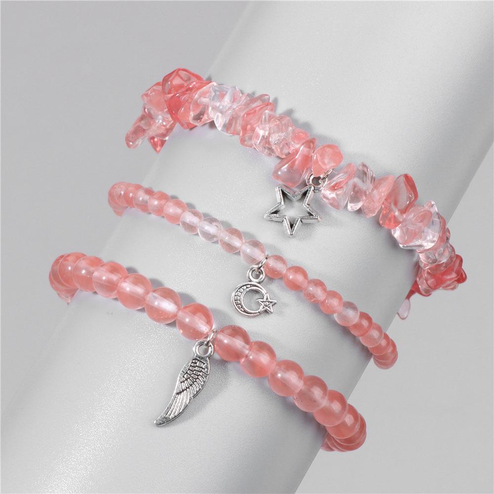 JYL TS Bracelet Women s  Star Leaf Pendant Complements Sweaters With Luck FK1303-19CM красно-оранжевый