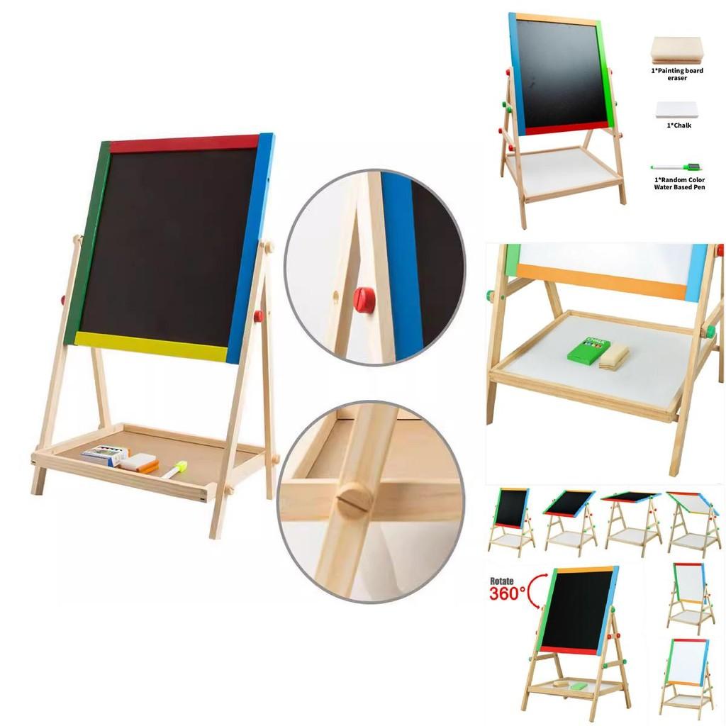 Kid Magnetic Drawing Board With Elevating Wooden Frame For Artistic Play And Education