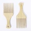 2pcs natural bamboo and wood African comb, wooden comb for hair lifting, curly hair styling comb,Special for real hair wigs