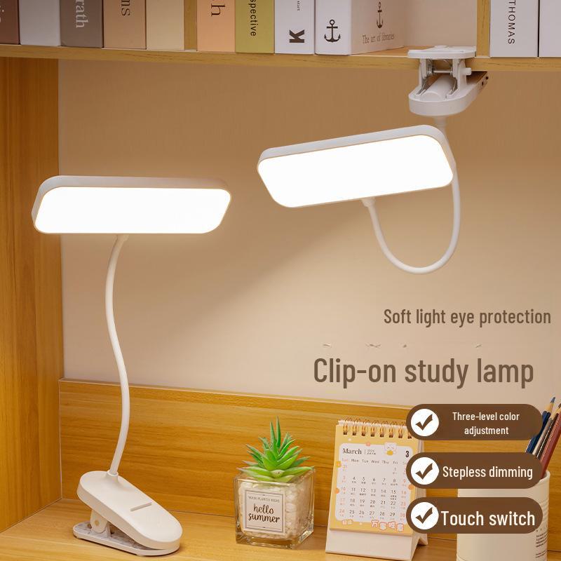 Student-Specific LED Desk Lamp with Eye Protection, Clip-On Feature, and Creative Night Light