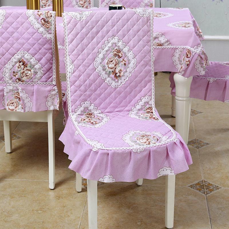 One-piece Dining Table and Chair Cover Dining Chair Cushion Chair Cover Set Household Chair Cushion Rectangular Round Coffee