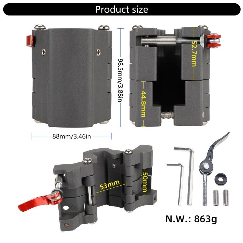 Stable Folding Scooters Clamps Quickly Install Electric Scooter Brackets Commuters Scooters Accessory