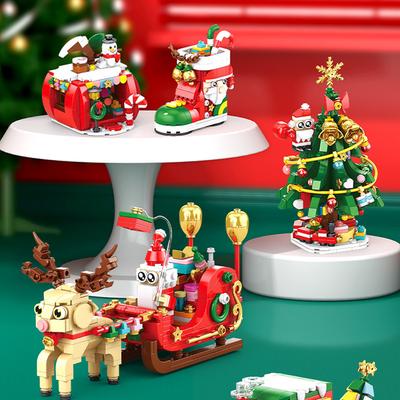 Lele Brothers 9126 Christmas Festival Blind Box Assembling Children's Boys Building Blocks Toy Gift Ornaments