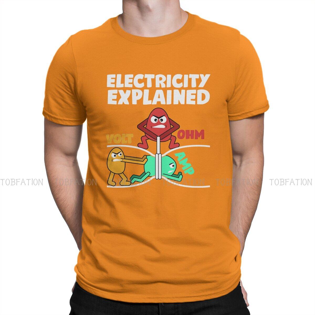 

Funny Electrician Design Explains Electrical Engineering Electricity Tshirt Top Cotton Oversized O-Neck Men s Casual Men Tshirt 4XL
