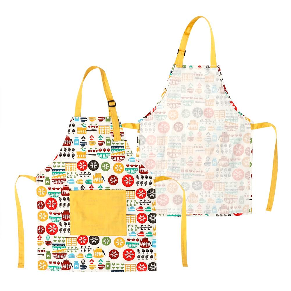 

Thickened Cotton Padded Home Kitchen Children s PocketApron Parent child Apron