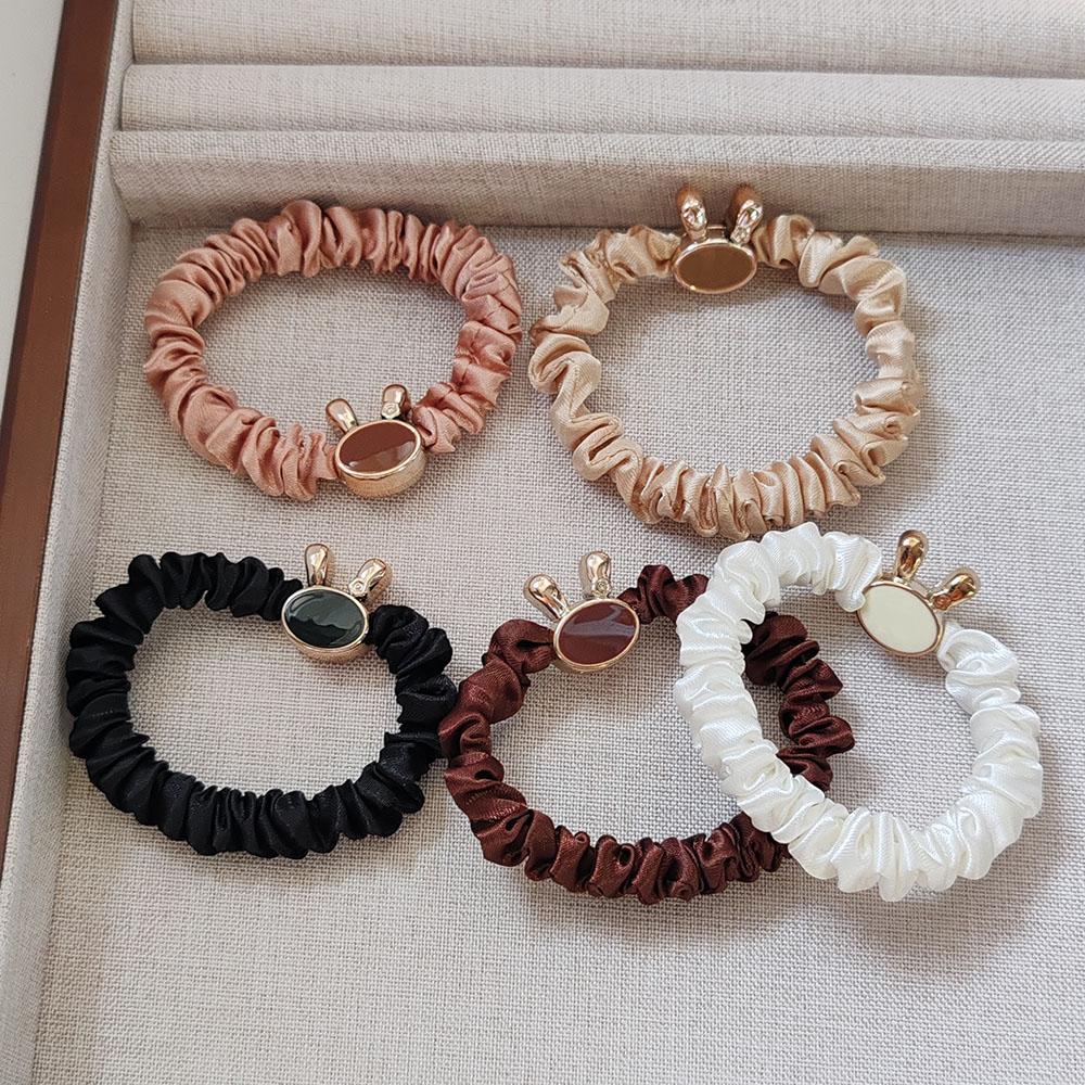 5PC Fashion European and American Rabbit High Elasticity Hair Ties for Women Girls Ponytail Holder Korean Hair Accessories