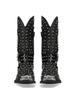 Fashion Fashion Punk Men Women Chelsea Boots Rivets Black Metal Square Toe Buckle Motorcycle Boots Leather Handmade Designer Shoes 35-45