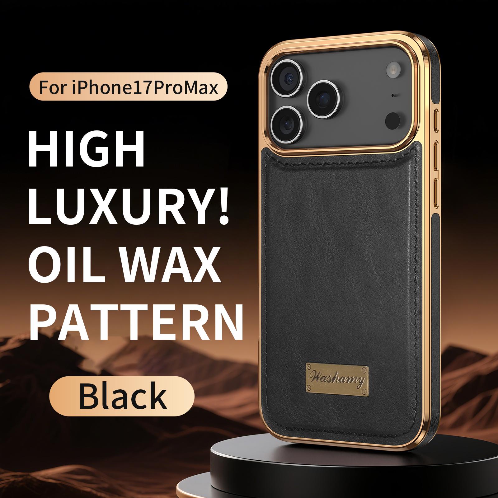 

Electroplate Retro Oil Wax Leather Case for iPhone 16 Pro Max 17 Air 15 14 High Transparency Lens Magnetic Charging Phone Cover iPhone 14 Pro Max