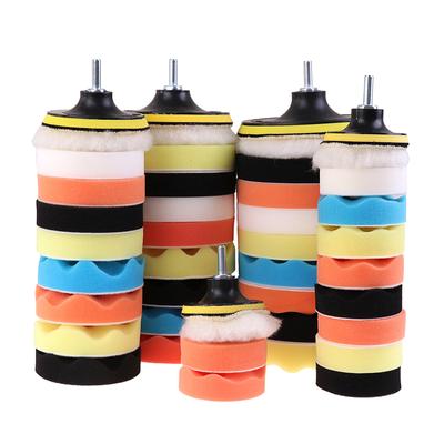 5/11Pcs  Buffing Pad 3''4''5''6'' Inch Car Sponge Polishing Pad Kit Abrasive Polisher Drill Adapter Waxing Compound Tools Accessory