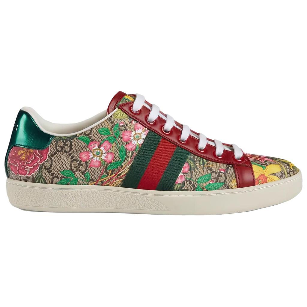 Gucci Wmns Ace Gg Supreme Low 'Flora Print - Red' Women's 433900 HT520 8490