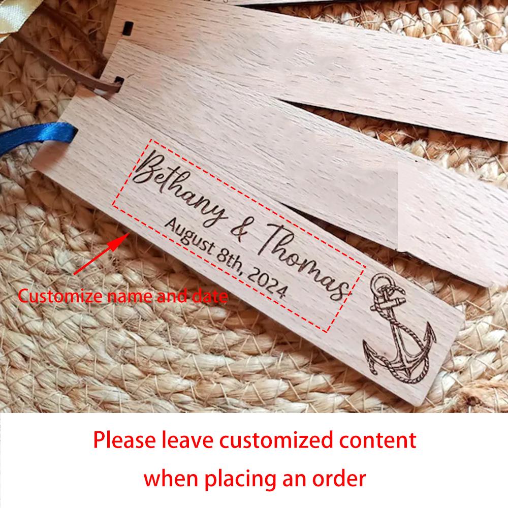 

Персонализированные 5 шт. Свадебные сувениры Закладки Деревянные закладки Подарок гостям Сувениры для вечеринки по случаю помолвки Подарок на день рождения Благодарственный подарок 5pcs 3.2x12x2mm