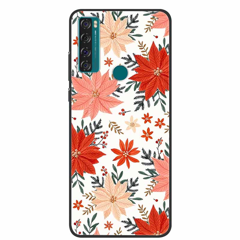 For TCL 20 SE Case Luxury Silicone TPU Soft Cover Phone Case For TCL 20 SE T671H Cartoon Funda Colourful Capa Shockproof Coque