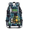 Plants vs. Zombies Backpack for Kids Boys Grades 3-6 Waterproof Lightweight Spinal Protection School Bag