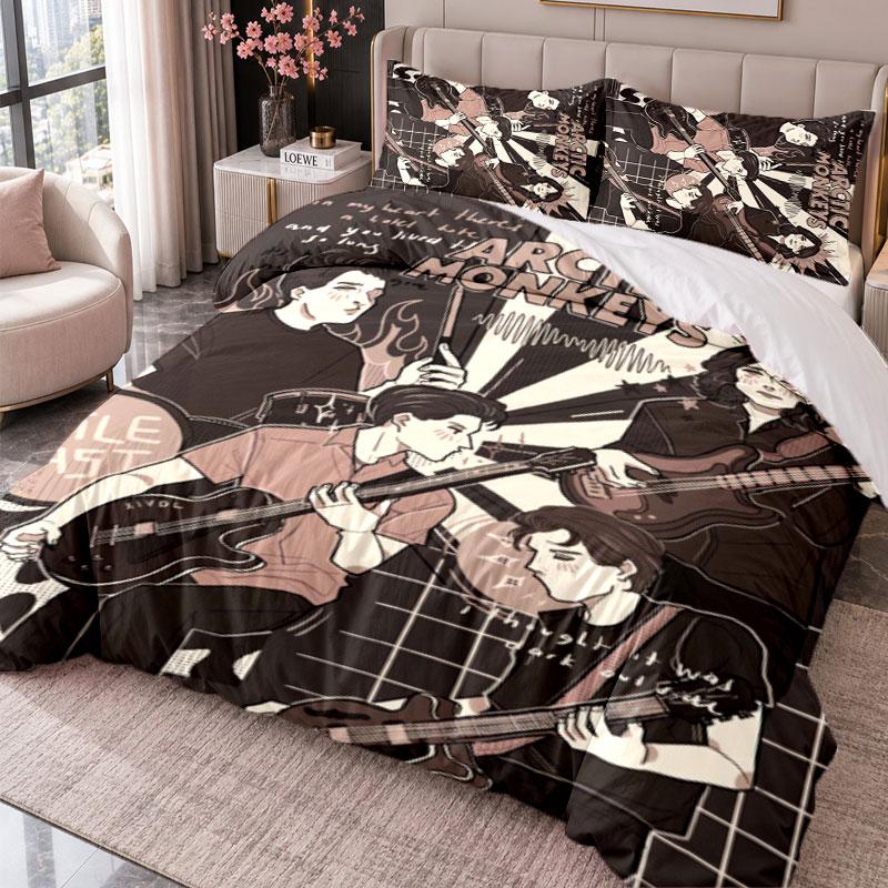 Arctic Monkeys 3Pcs Bedding Set Duvet Cover With Two Pillowcases For Bedroom Home Decoration