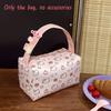 Cute Sanrio Hello Kitty Cosmetic Bag Girl Kt Handheld Makeup Bag Large Capacity Travel Portable Storage Bag Organizer Pouch Gift