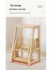 Folding Bamboo Step Stool - Multifunctional Footstool, Bench, and Shoe Changing Stool for Children