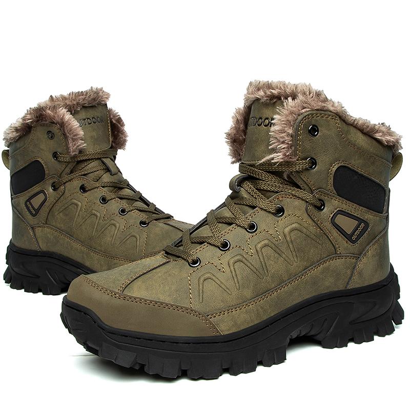 

Размер 40-48 Зимние сноубутсы мужские водонепроницаемые уличные мужские ботинки в русском стиле ботильоны для мужчин сноубутсы 48 коричневый
