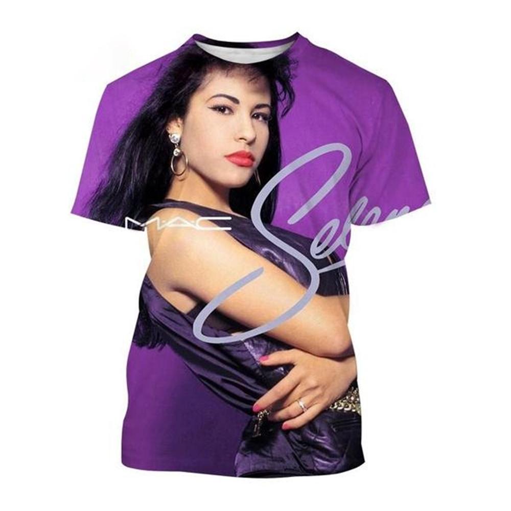 2024 3D Printing Funny Selena Quintanilla Graphic T-Shirt Fashion Unisex Harajuku Style Casual Round Neck Short Sleeve Kid Top