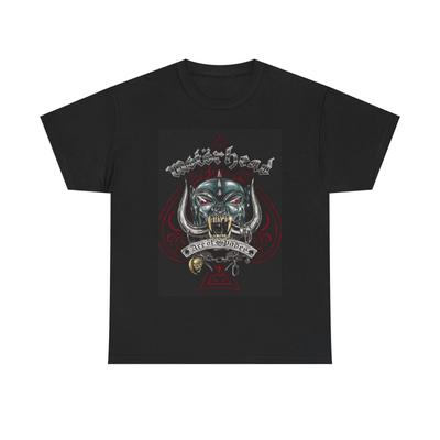 MotorHead Tshirt Band Graphic Rock Retro Metal Art Unisex Heavy Cotton Tee