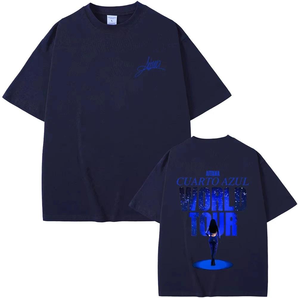 

Unisex Women Fashion Casual Hip Hop Tshirts Singer Aitana Graphic T Shirt Fans Gift CUARTO AZUL World Tour 2026 Merch Tshirt 4XL