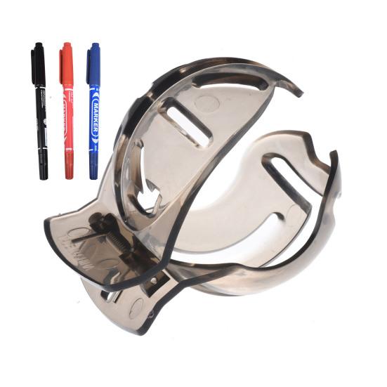 Golf Ball Liner Clip with Pens Triple Line Drawing Marker Stencil Template Portable Golf Ball Putting Alignment Marking Tool Golf Accessories