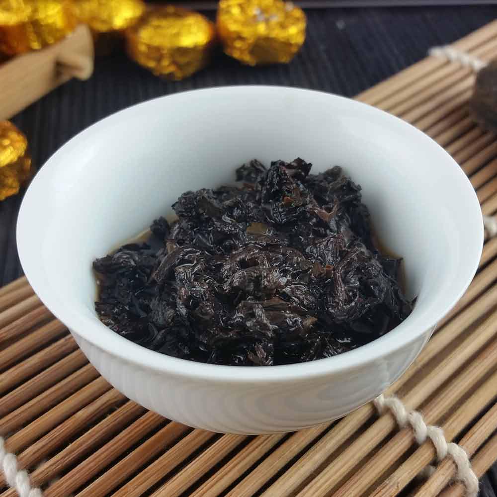 Mini Shu Puerh doré, emballage en feuille d'étain, 75g, Yunnan Shu Puer Tuocha Pu'er, année 2021/2022