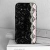 Elegant Black Lace Print Design  Phone Case For Samsung S25,S24,S21,S22,S23,S30,Ultra,S20,Plus,Fe,Lite,Note,10,Black Cover