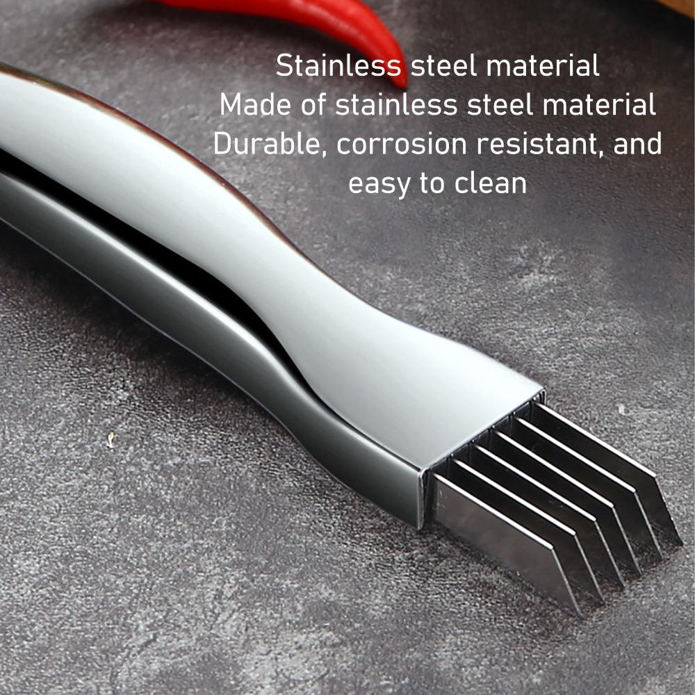 Cortador de Cebolleta de Acero Inoxidable Afilado Ultra Fino Cortador de Verduras Múltiples Cuchillas Eficiente Rebanador de Cebolleta Preparación de Alimentos