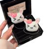 Adorable Strawberry Rabbit Lolita Plush Hair Tie – Sweet Accessory for Girls and Students