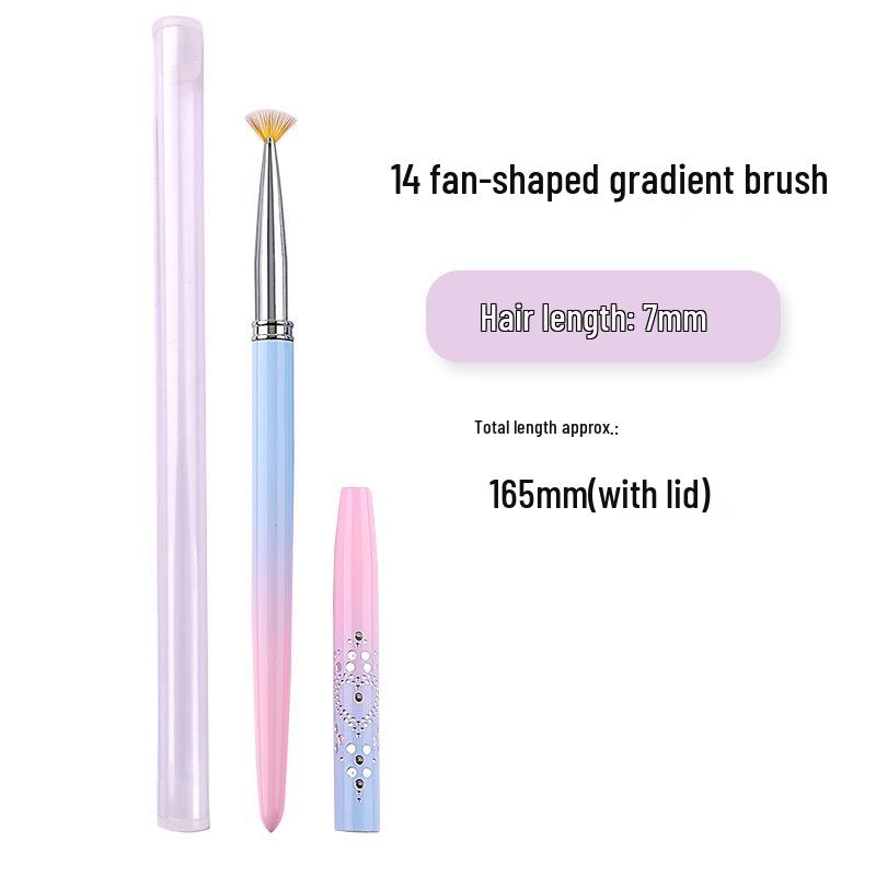 15-teiliges Nailart-Stift-Set: Linien-, Ombre-, Schnitz-, Mal- und Gelpinsel.