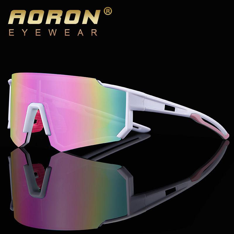 AORON Big Lens Cycling Sunglasses Outdoor Fashion Sport Driving Skiing Glasses for Men Women Polarized Sunglasses