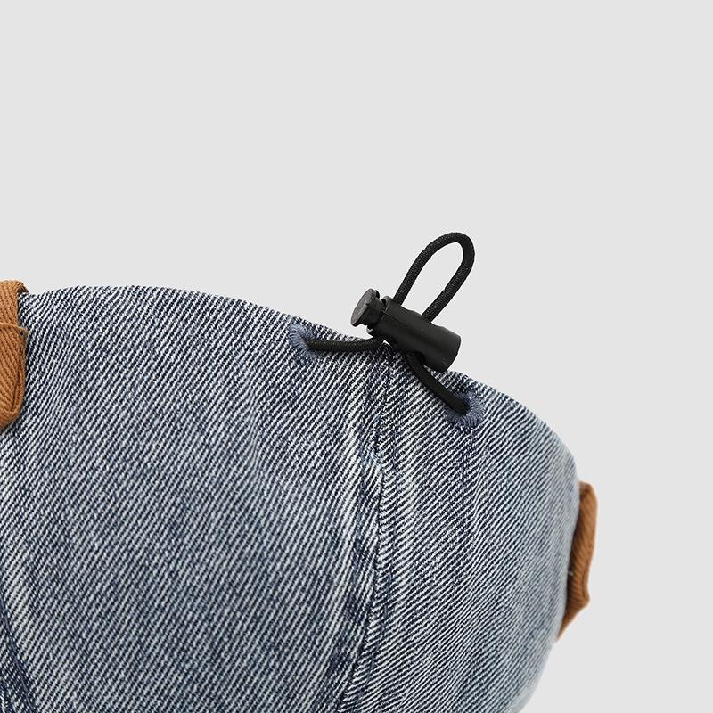 Korean Fashion Embroidered Denim Cap for 1-3 Year Olds - Unisex Spring/Summer Style