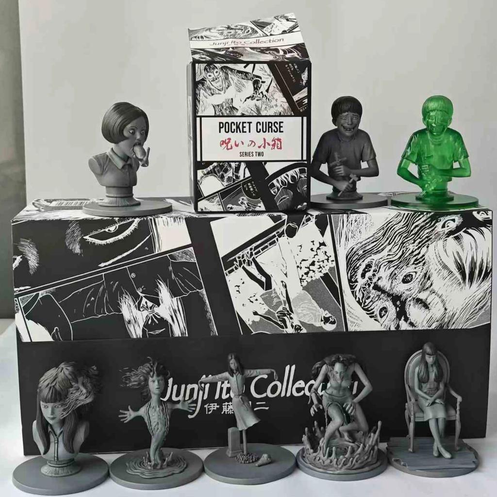 Original Junji Ito Set Pocket Curse Series Blind Box Ingenious Creature Monster Horrable Toy Collection Decoration Kid Gifts