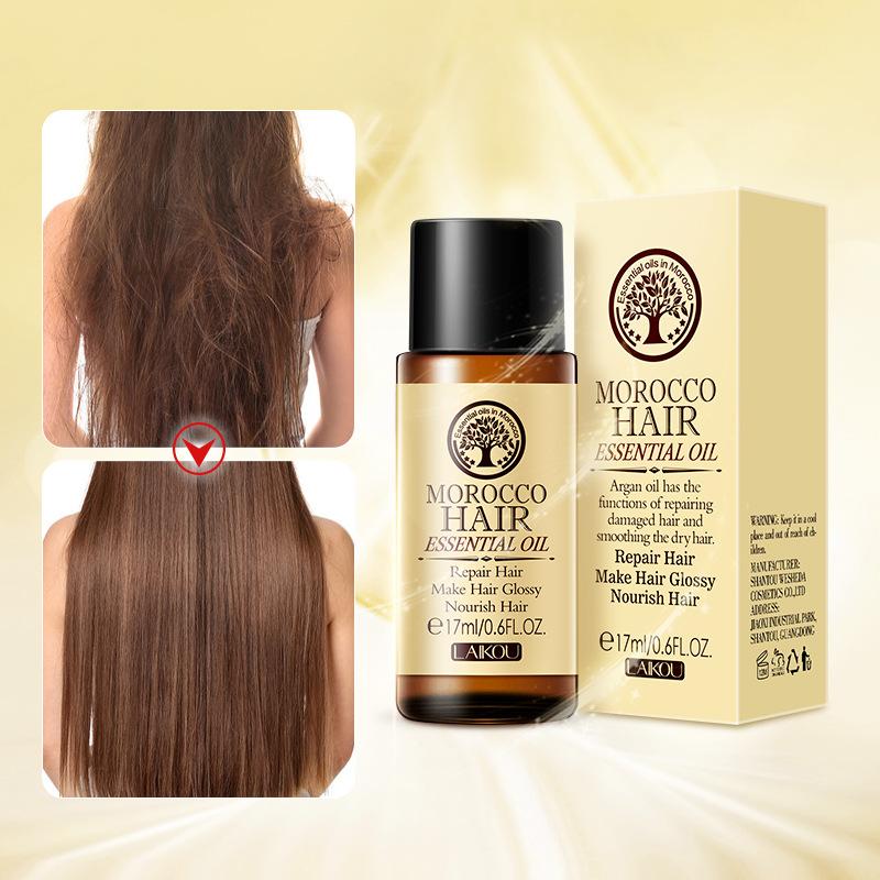 Moroccan Hair Repair Damaged Product Hair Growth Essential Oil Hair Care Nursing Argan Oil 17ml