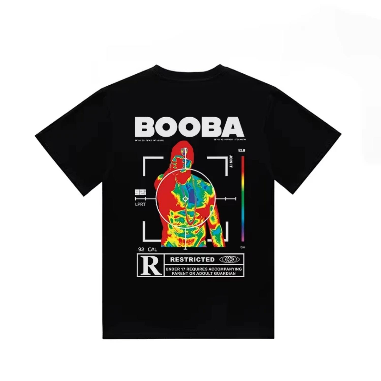 

Vintage Men T-shirt Hip-hop T Shirt Fashion BOOBA Printed Short Sleeve Tops Harajuku Streetwear Tee Women Clothing S разноцветный
