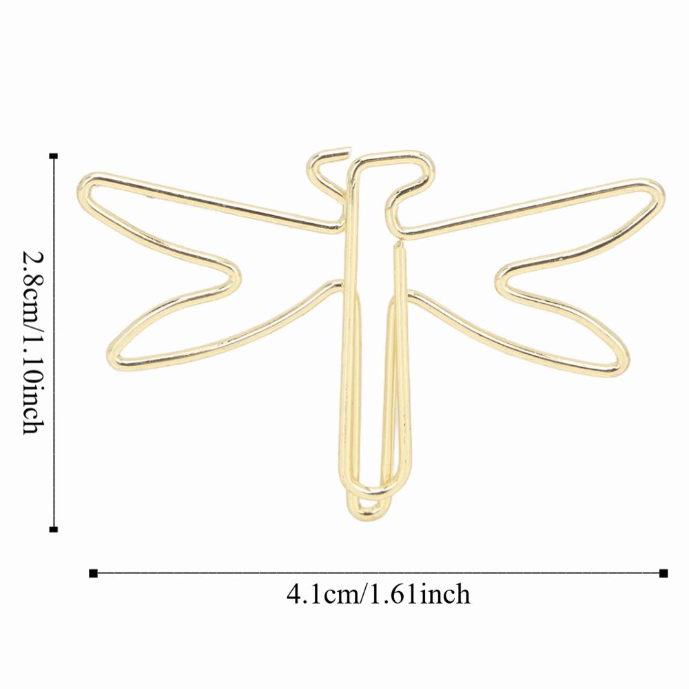 100Pcs Electroplating Metal Large Cute Paperclips Gold Jumbo Wide Paper Clips  Photo Clips