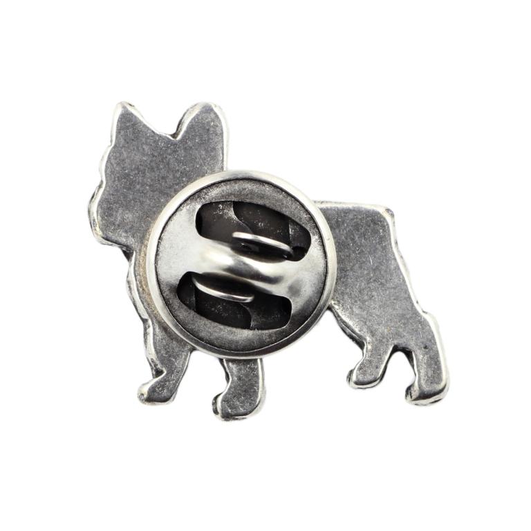 Bouledogue Francese, Frenchie I - Spilla per cane placcata argento, spilla elegante, decorazione per bavero di giacca della marca Art-Dog