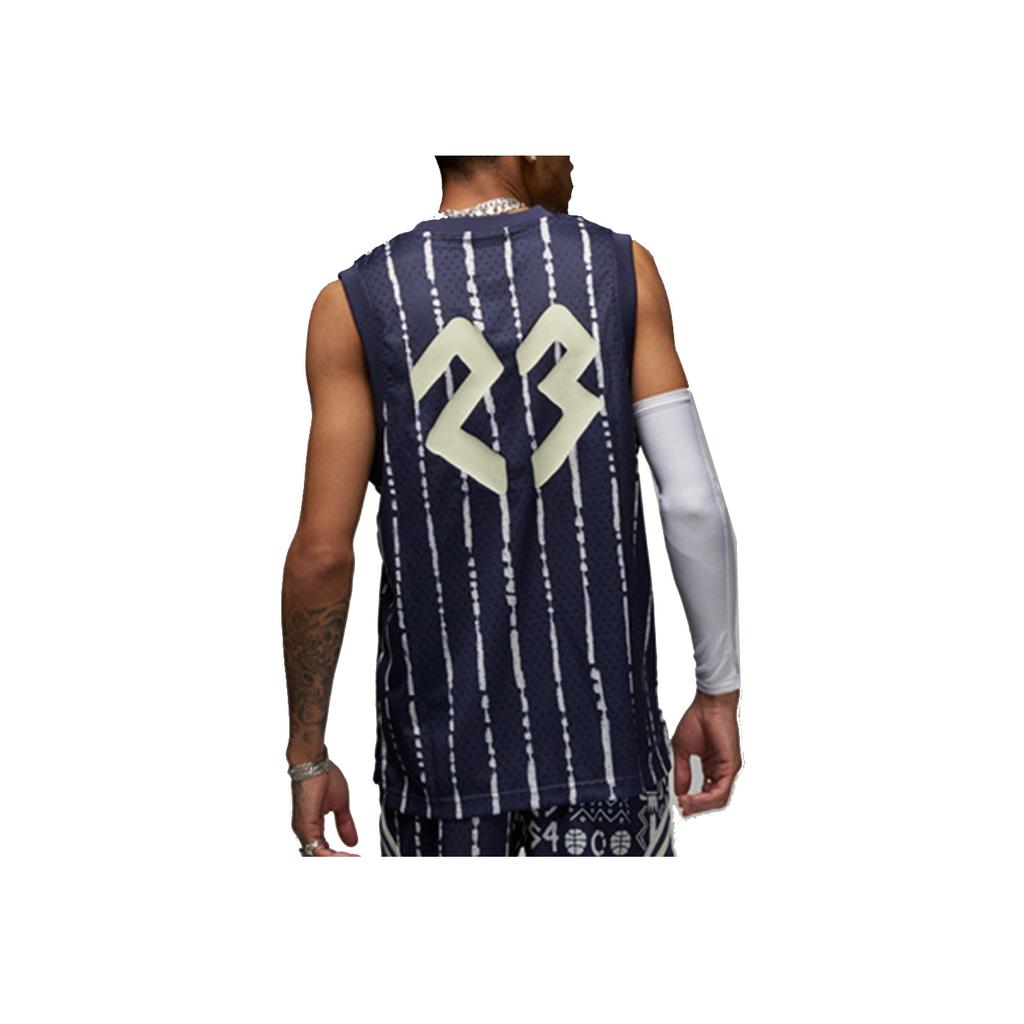 Jordan Printed Letter Logo Mesh Round Neck Sleeveless Basketball Tank Top Men Tops Blue DV6793-511