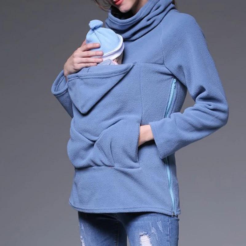 Autumn Winter Kangaroo Coat Maternity Clothing Plus Size Pregnancy Sweater Premama Baby Carrier for 0-12 Months Pregnant Hoodies
