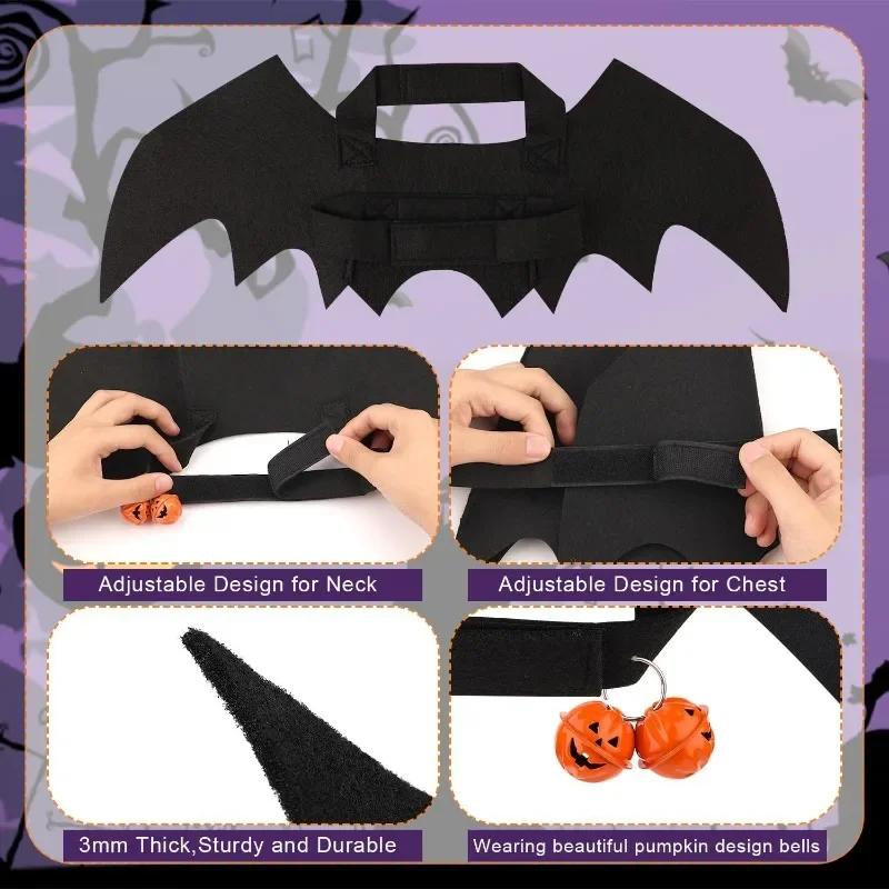 Fashion Cat Clothes Bat Wings Funny Dog Costume Artificial Wing Pet Cosplay Prop Halloween Christmas Cat Costume Pet Products