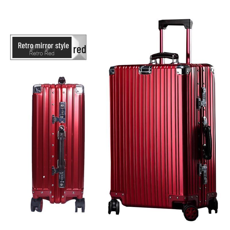 20-Inch Aluminum-Magnesium Alloy Carry-On Suitcase with Password Lock and Metal Frame